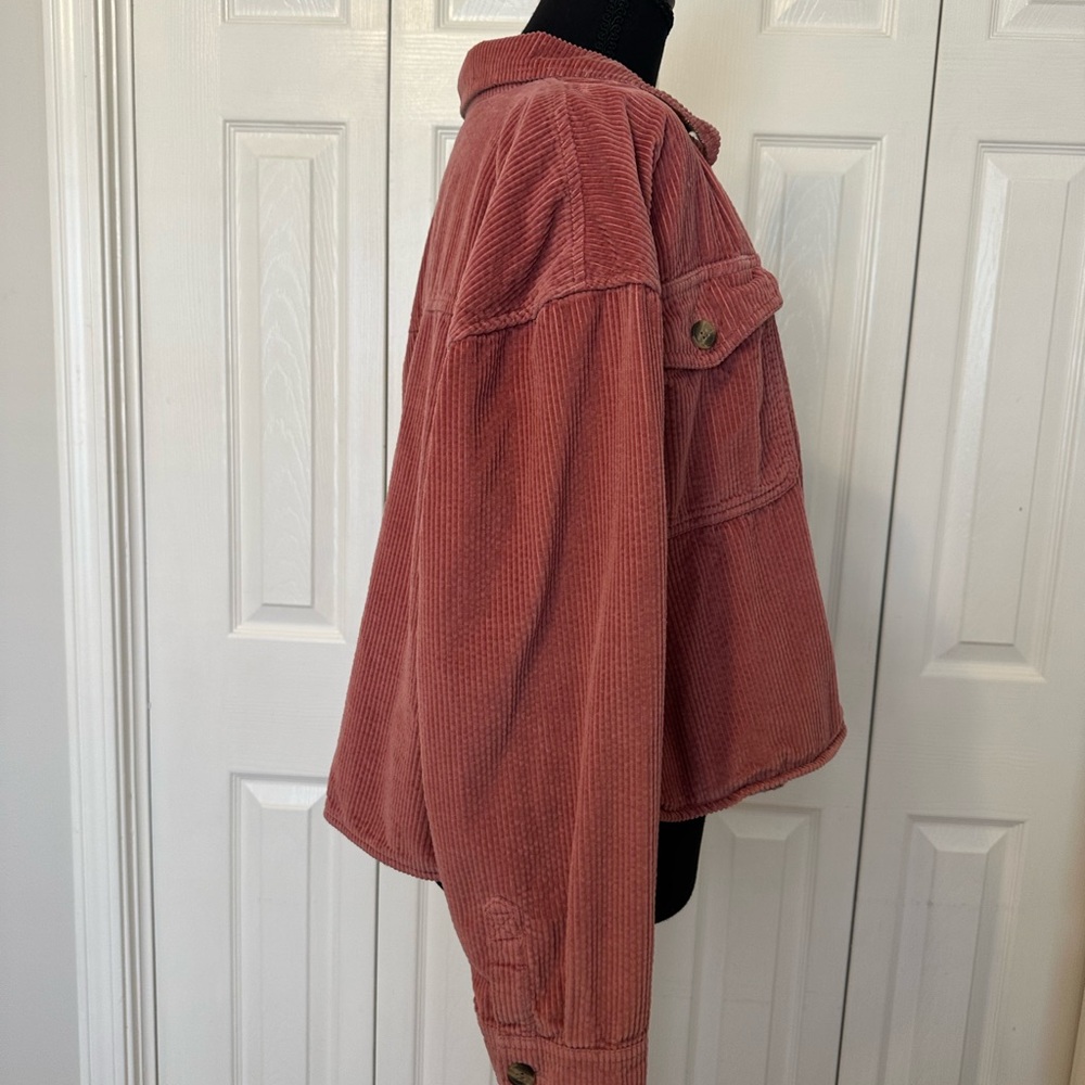 American Eagle Outfitters Rust Corduroy Utility Jacket - Picture 7 of 8